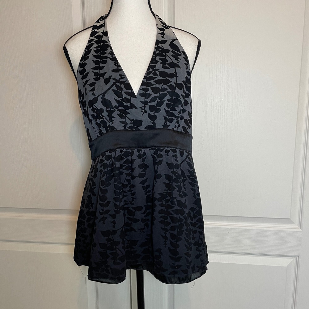 VTG Express Babydoll Halter Top Fairygrunge‎ Vamp Witchy Whimsygoth Silk Size 12 - Picture 12 of 12